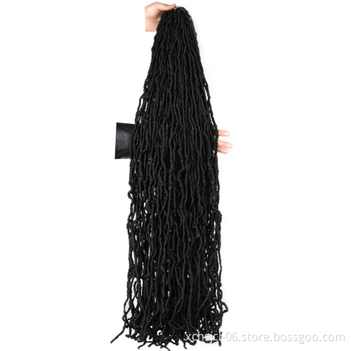 Long Soft Dread Lock faux locs crochet hair extensions Dread Lock Synthetic Braiding Hair bobbi boss nu locs